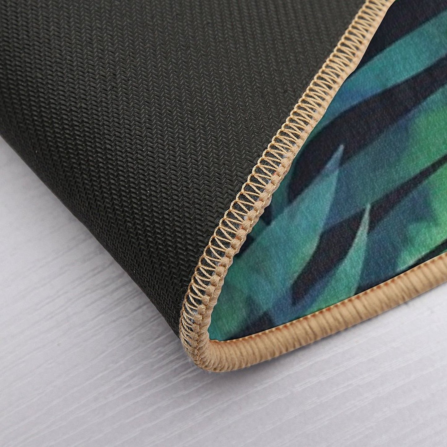 Dark Green Palms Leaves Pattern  Versatile Bath Mat