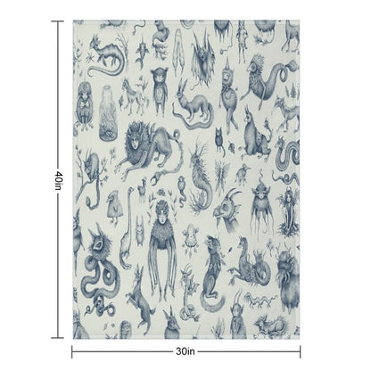 Beings And Creatures Throw Blanket