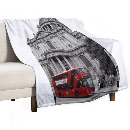 London Street Photography Print Throw Blanket