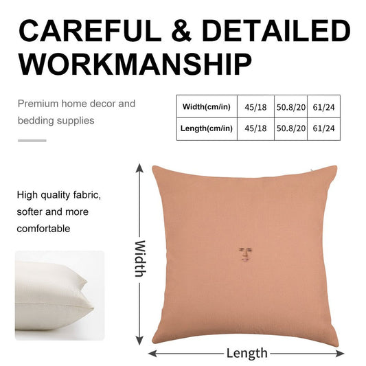 Nicolas Cage Face Linen Throw Pillow Cover