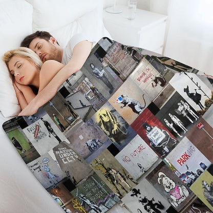 Banksy Throw Blanket