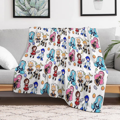 Vocaloid Chibi Chaos! Throw Blanket