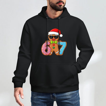Funny Gingerbread Six Seven 67 Ice Cream Drip Christmas Boys Customizable Surface Hoodie