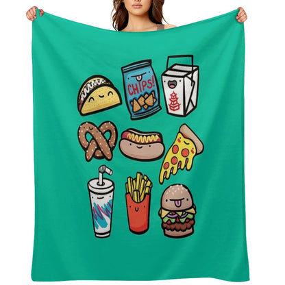Junk Food Dudes Throw Blanket