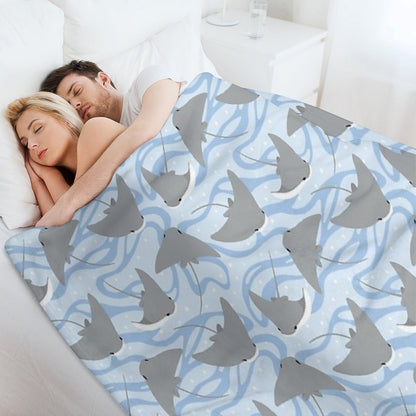 Stingrays - Cownose Ray - Sticker Pack Throw Blanket