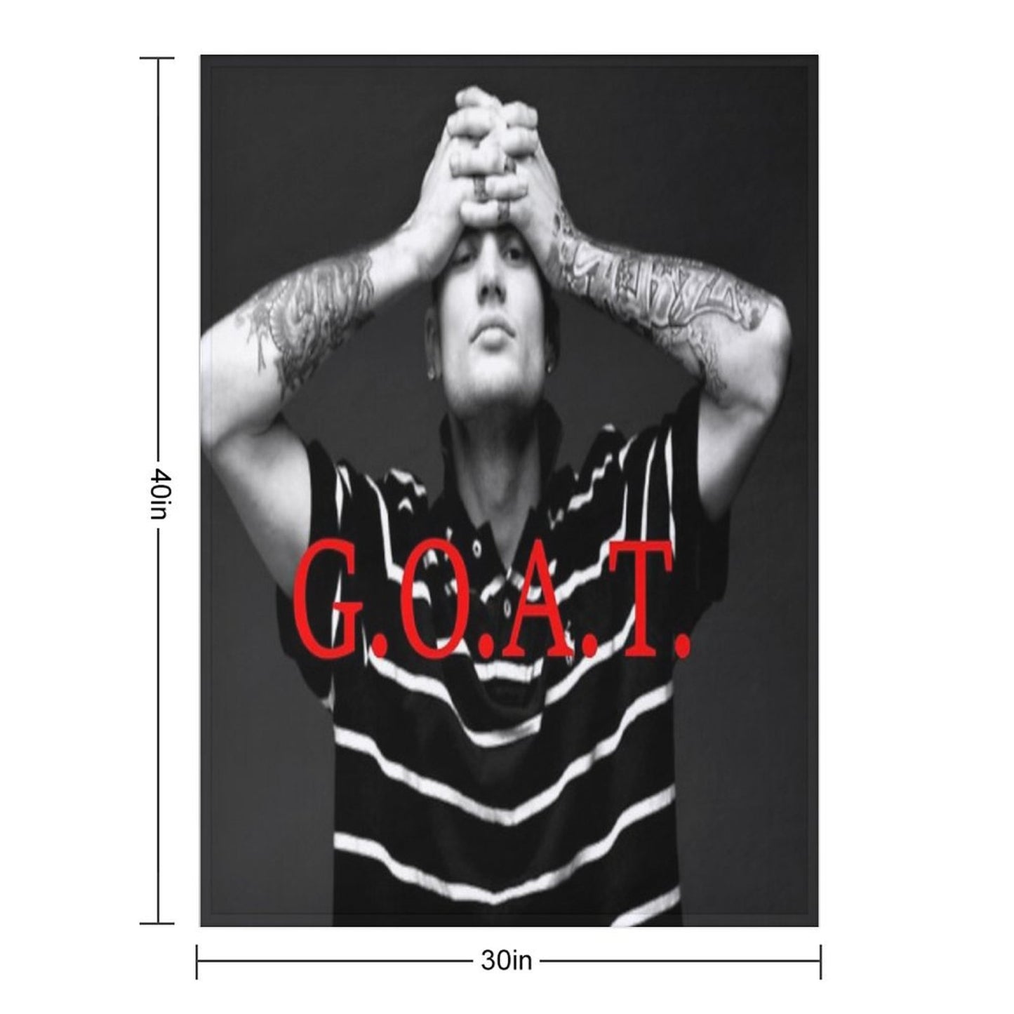 Kerser Rapper Goat Eshay Throw Blanket