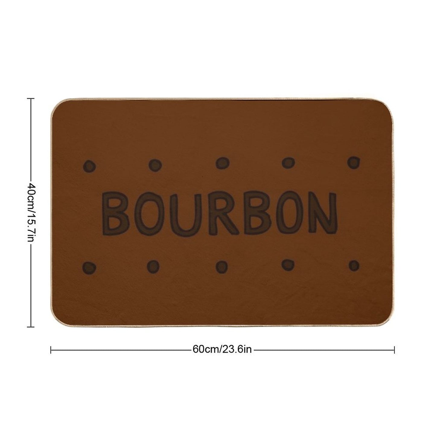 Chocolate Bourbon Biscuit Bath Mat