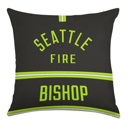 Station 19 - Seattle Fire Bishop Turnouts Pillow Linen Throw Pillow Cover