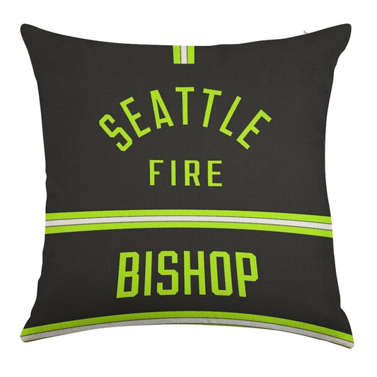 Station 19 - Seattle Fire Bishop Turnouts Pillow Linen Throw Pillow Cover