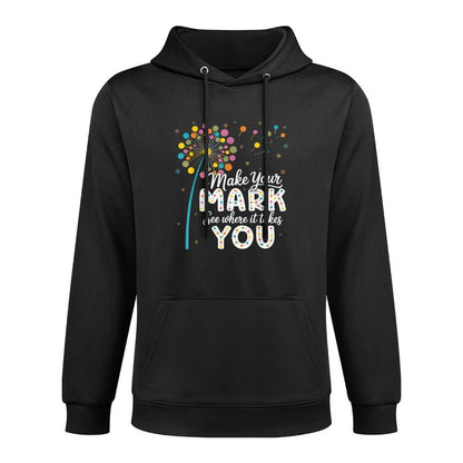 Make Your Mark Dandelion Happy Dot Days Teacher Kids Adjustable Hood Hoodie