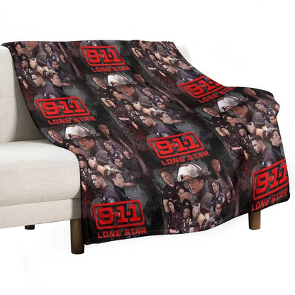 911 Lone Star - Cellular Throw Blanket