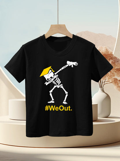 Dabbing Skeleton Graduation Graduate #WeOut Kids T-Shirt