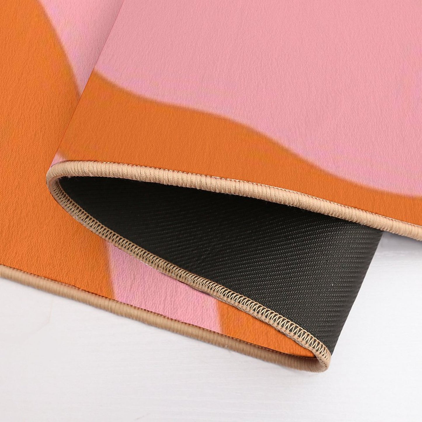 Abstract Retro 70s Orange Pink Bath Mat