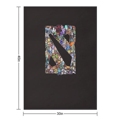 All Heroes in Dota 2 Logo, Dota, Dota 2, Hero, Thunder Predator Rtz, Nigma, Og, Secret, Eg, Funny Throw Blanket
