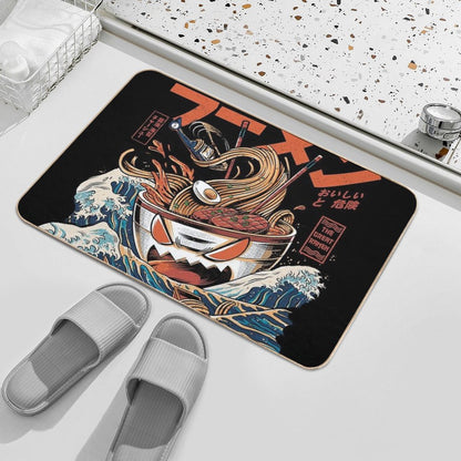 The Black Great Ramen Bath Mat