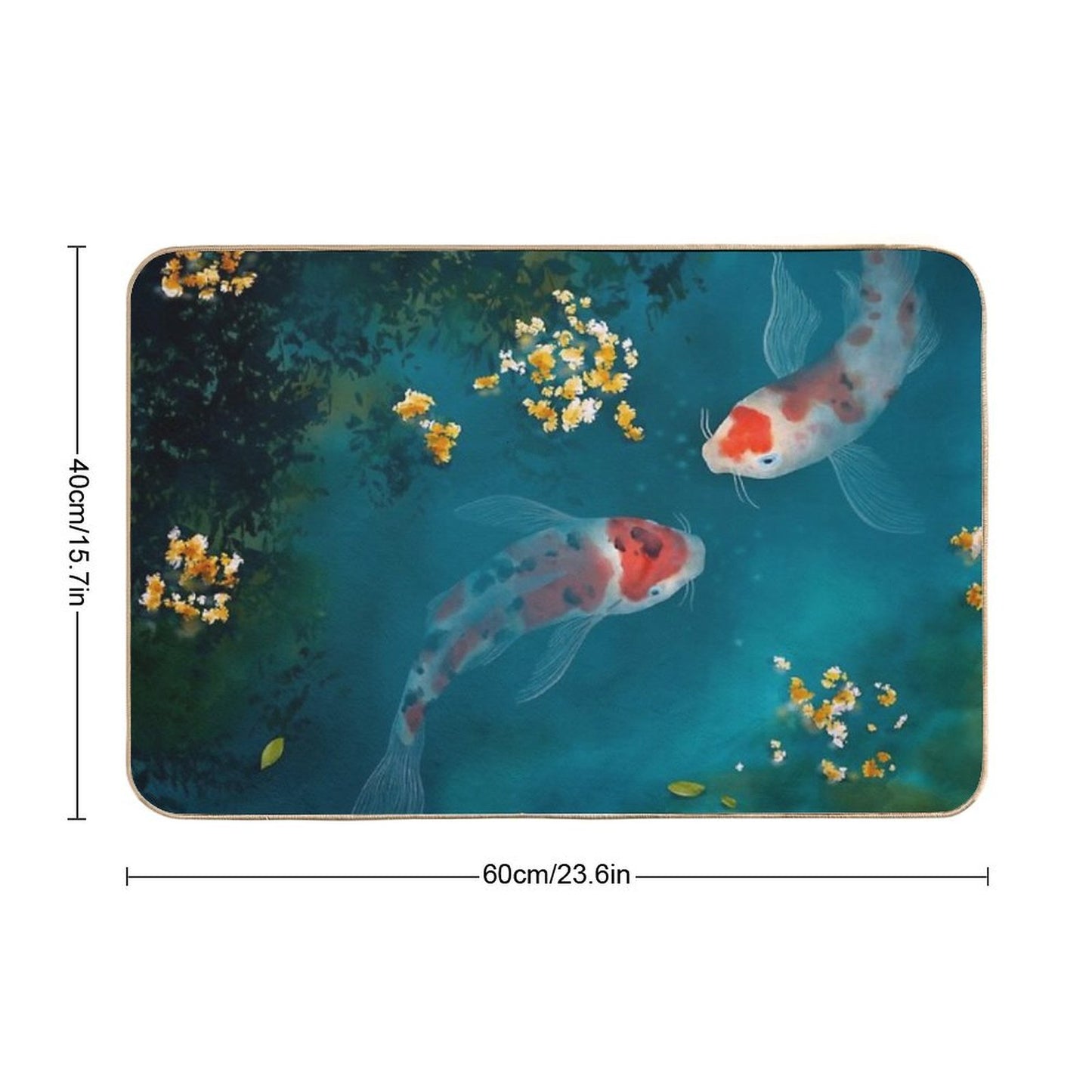 Koi Carps Bath Mat