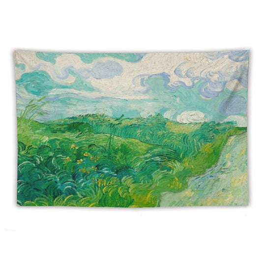 Green Wheat Fields, Auvers, Vincent Van Gogh Tapestry