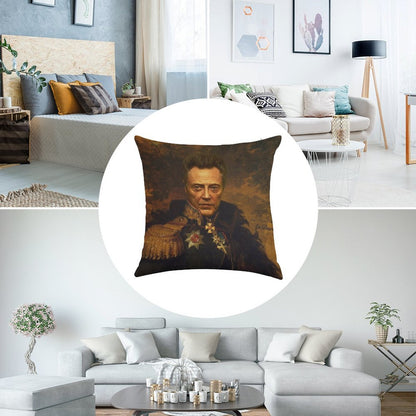 Christopher Walken - Replaceface Linen Throw Pillow Cover