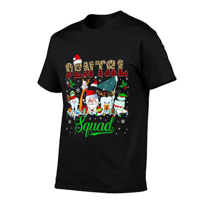 Dental Squad Christmas Santa Reindeer Elf Dental Tools  Polyester Blend T-Shirt