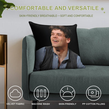 Jeremy Jordan Newsies Soft Reinforced Edging Throw Pillow