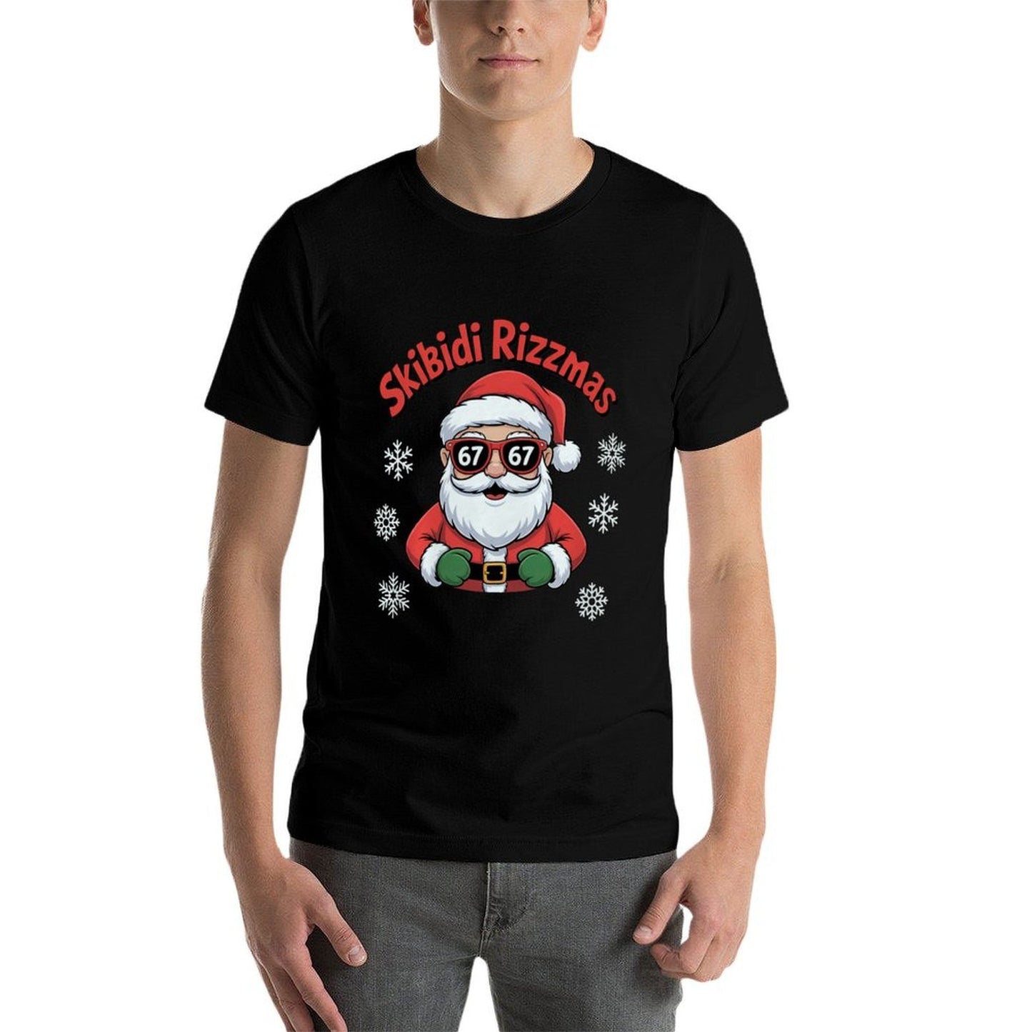 Merry Rizz Mas 67 Sigmas- Funny School Christmas Premium Tri-Blend  Affordable Price T-Shirt