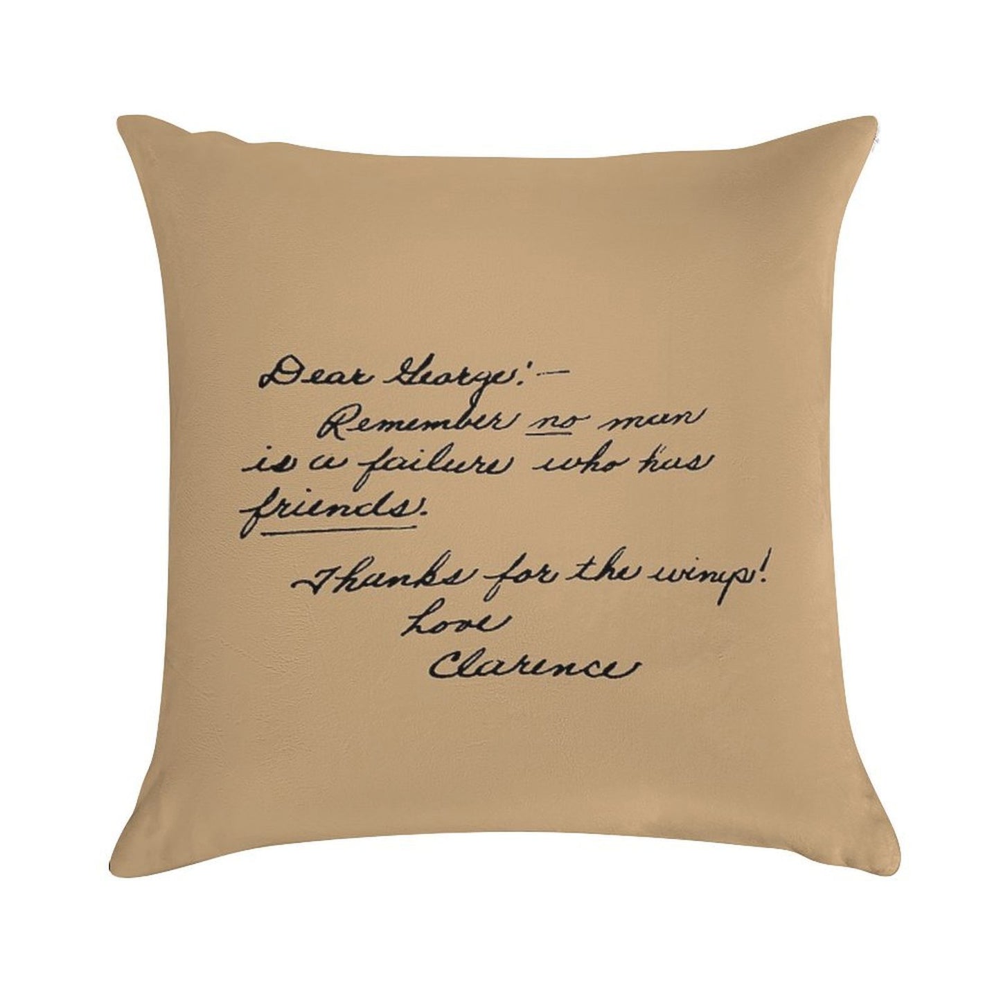 It's A Wonderful Life Movie Quote About Friends Soft Easy Maintenance Throw Pillow
