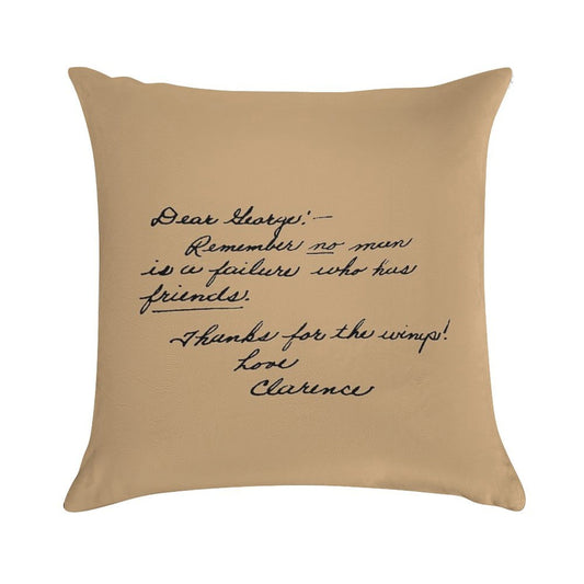 It's A Wonderful Life Movie Quote About Friends Soft Easy Maintenance Throw Pillow