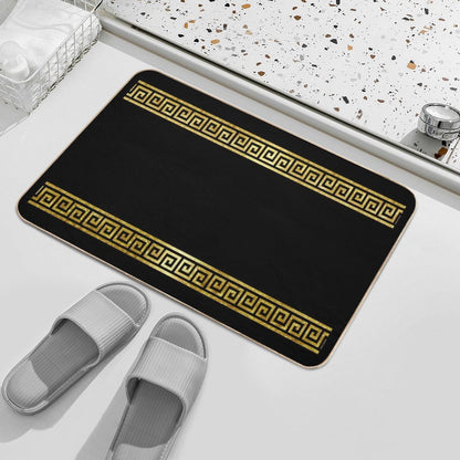 Greek Geometric Pattern  Easy Maintenance Bath Mat