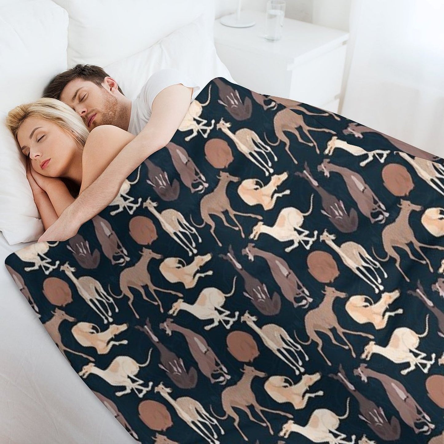 Whippet Good - Dark Throw Blanket