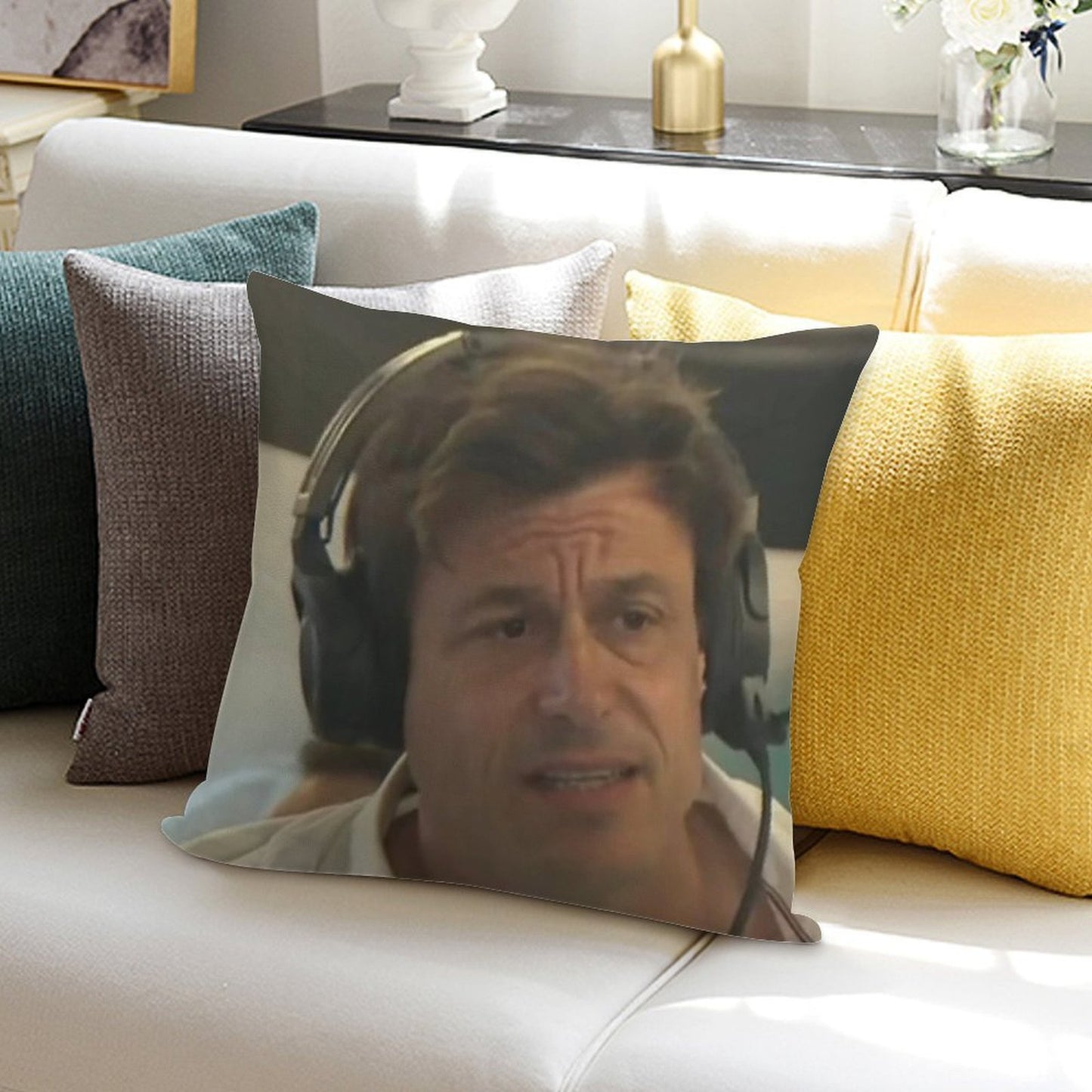 Confused Toto Wolff Soft Easy Maintenance Throw Pillow