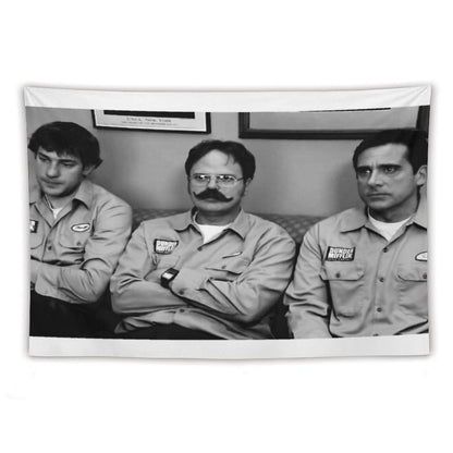 Jim, Dwight And Michael at Utica Tapestry