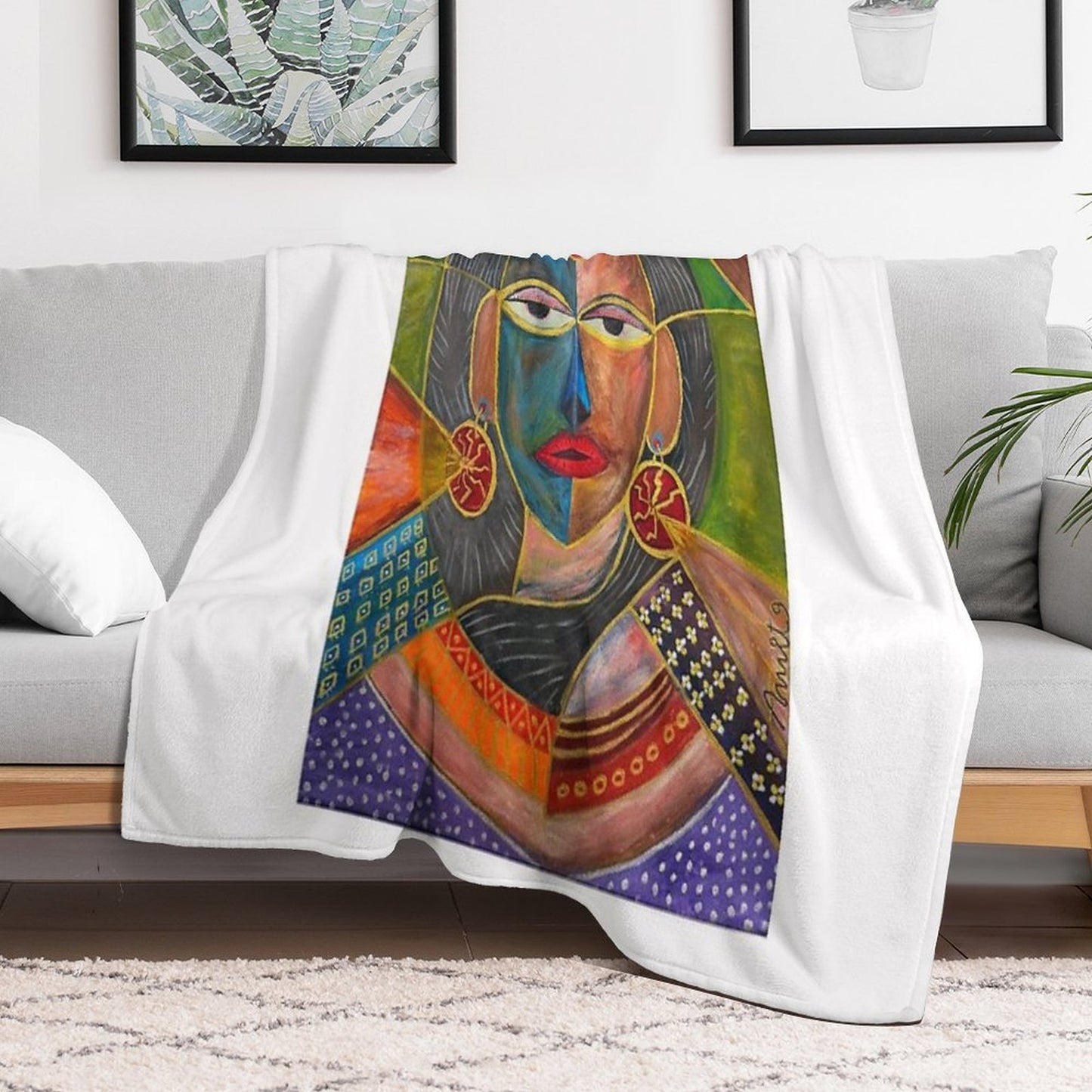Celtic Spirit Woman Throw Blanket
