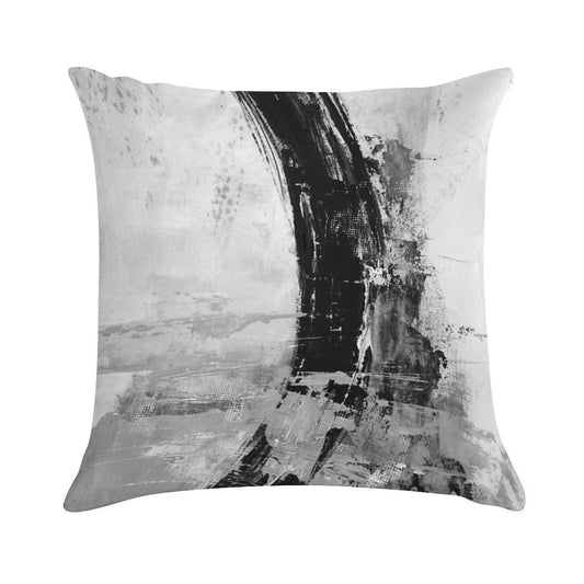 Gray Abstract Soft Gift Ready Throw Pillow