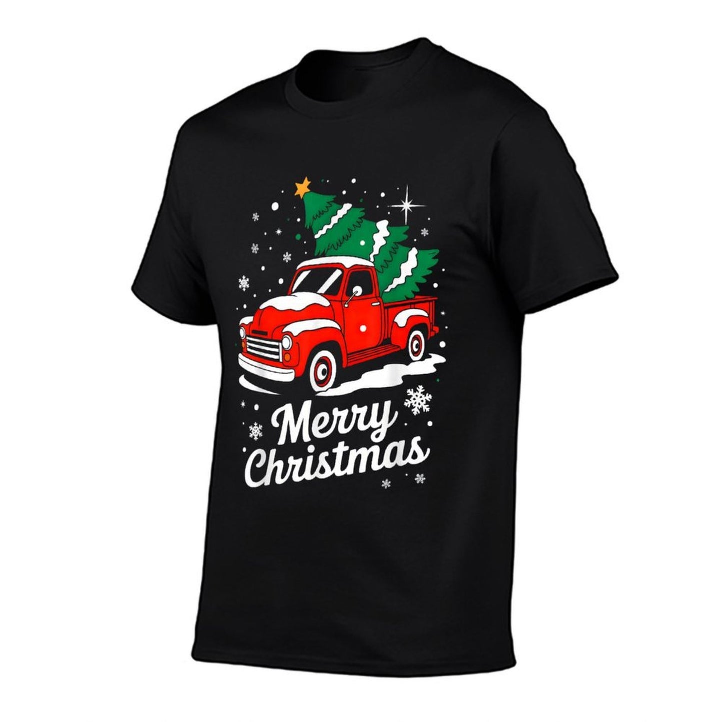 Merry Christmas Red Truck Family Matching Christmas Pajama  Versatile T-Shirt