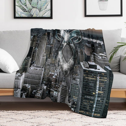 Angelic Rune NYC City-Scape Throw Blanket
