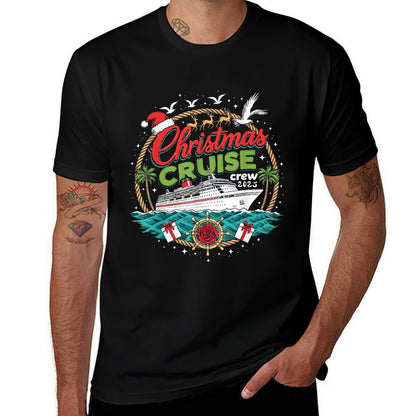 Christmas Cruise Crew 2025 Family Pajamas Holiday Vacation  Polyester Blend T-Shirt