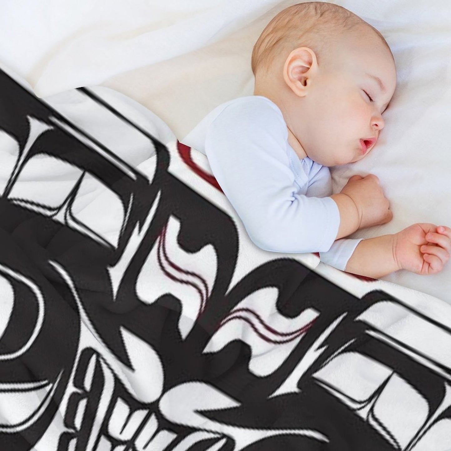 Thunderbird Bear Orca Totem Pole, Coastal Salish Haida Pacific North West Formline Design Native American Throw Blanket