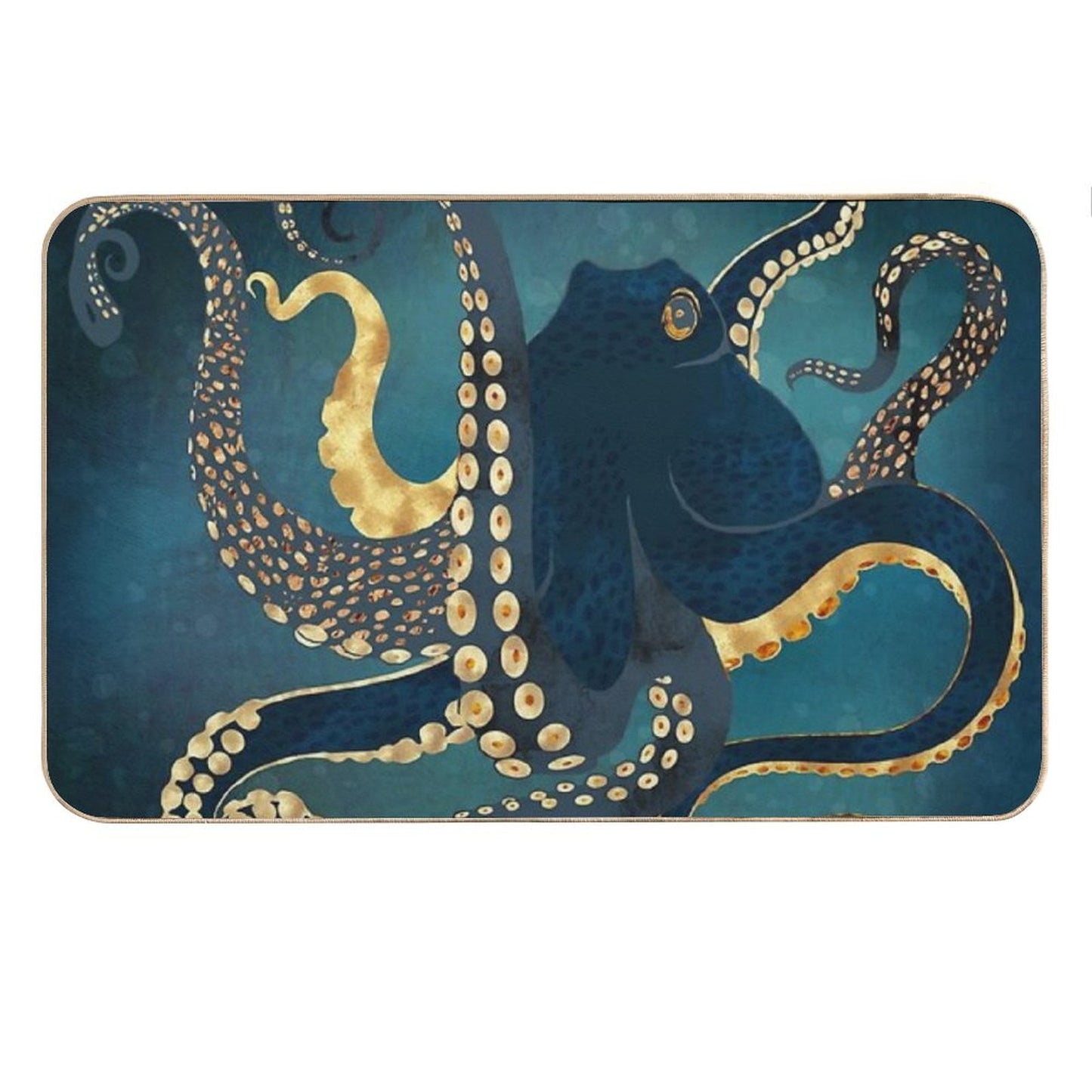 Metallic Octopus IV Bath Mat