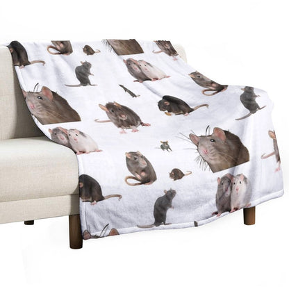 The Rat Set Throw Blanket