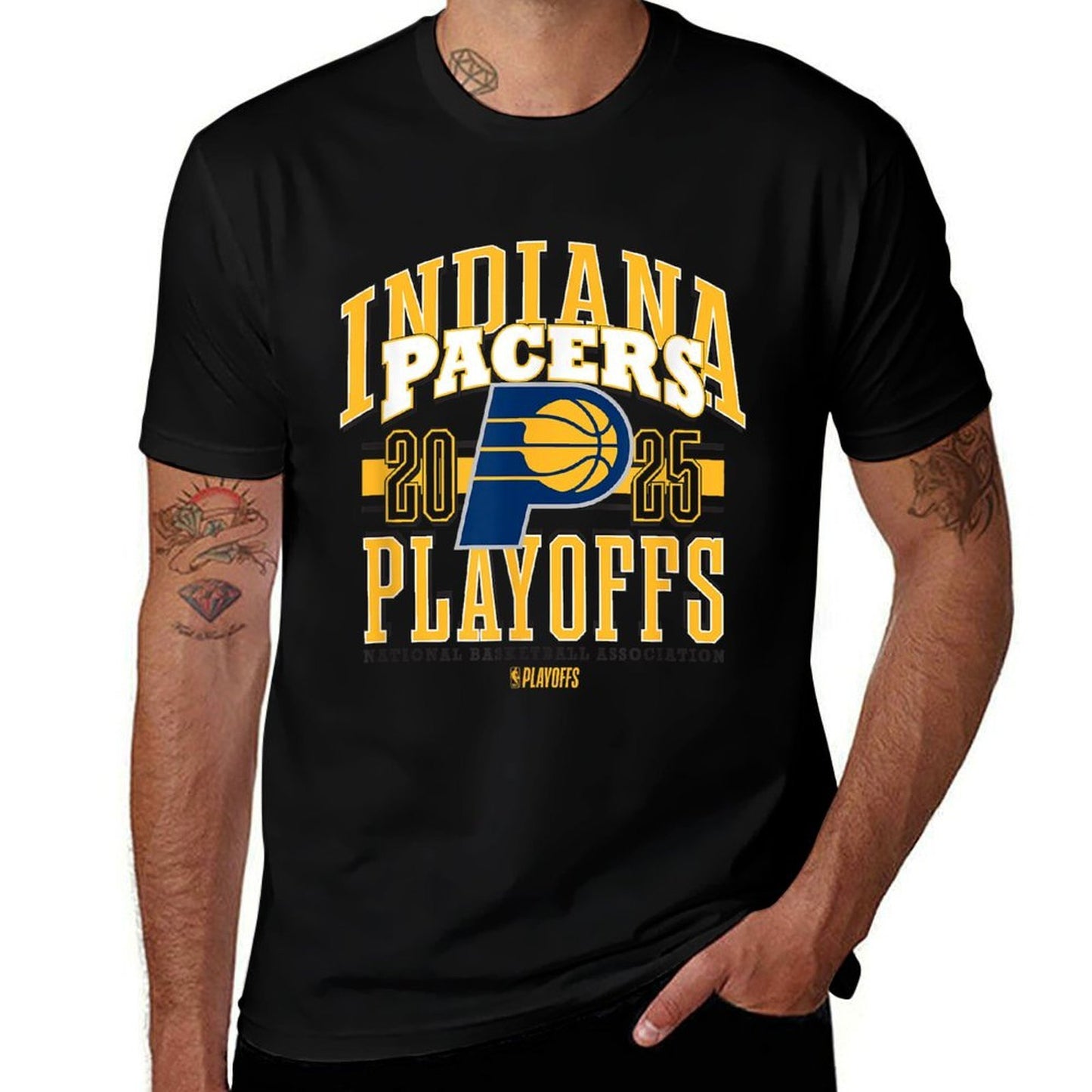 NBA Official Indiana Pacers 2025 Playoffs Showtime  Versatile T-Shirt