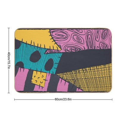 Nightmare Sewn Pattern Bath Mat