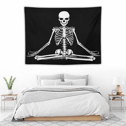 Meditating Skeleton Tapestry
