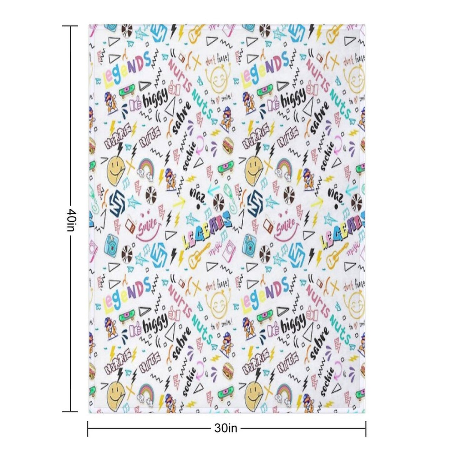 Norris Nuts Seamless Pattern, Norris Nuts Pattern Throw Blanket