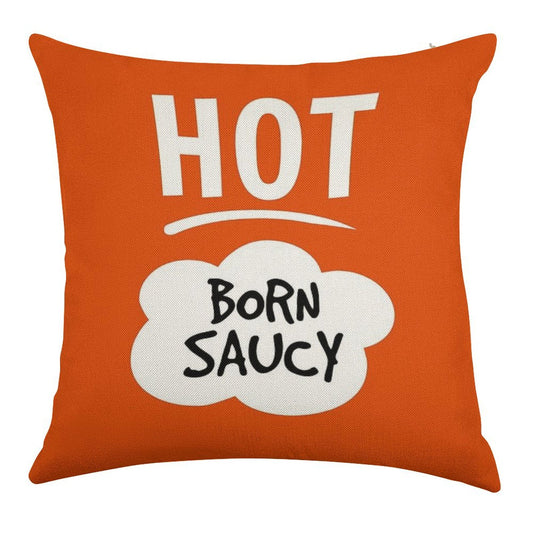 Taco Bell Hot Sauce Linen Throw Pillow Cover