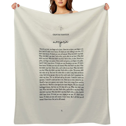 Marjorie Lyrics Throw Blanket