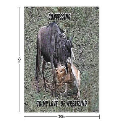Wrestling For Life Throw Blanket
