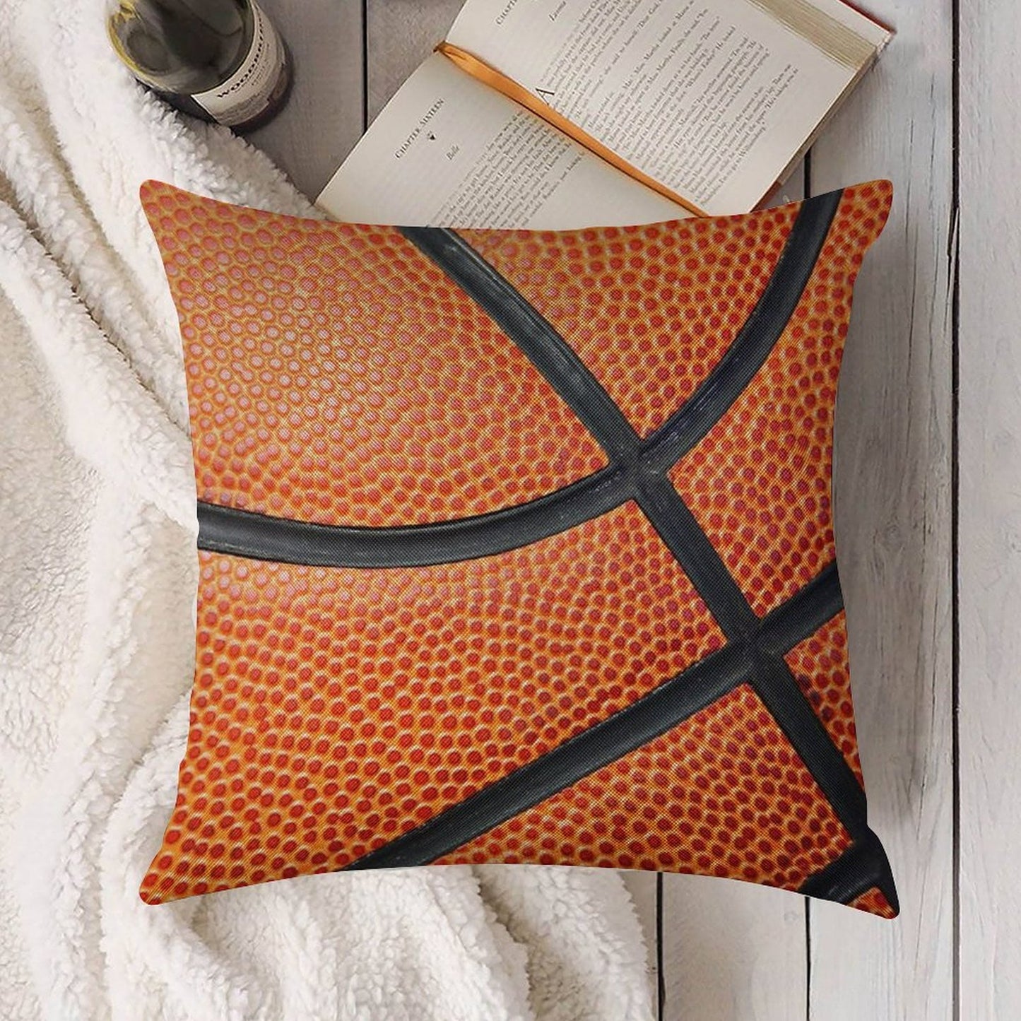 Basketball Throw Pillow Linen Throw Pillow Cover