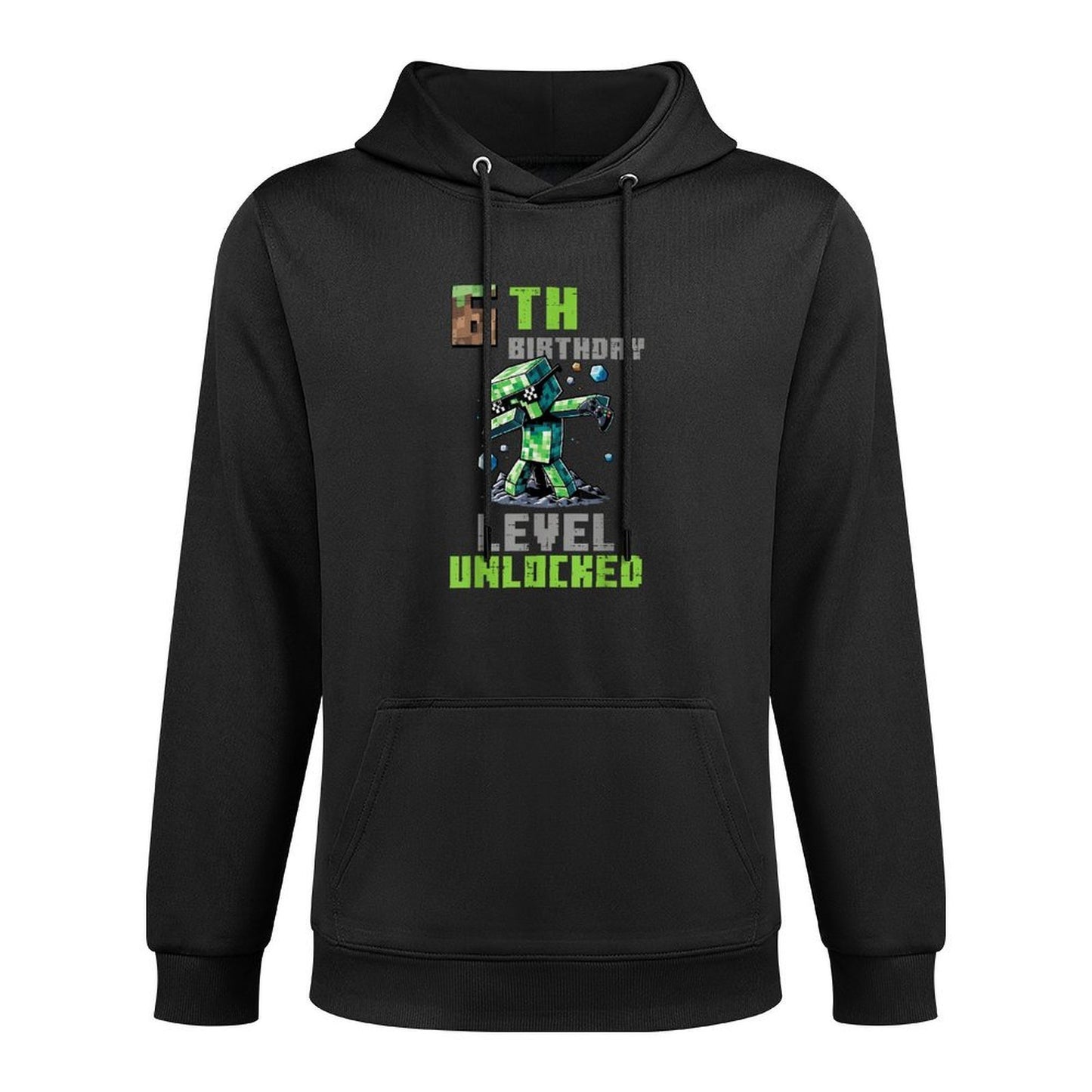 6th Birthday Level Unlocked Pixel Dab 6 Bday Gamer Boys Kids All-Day Comfort Hoodie