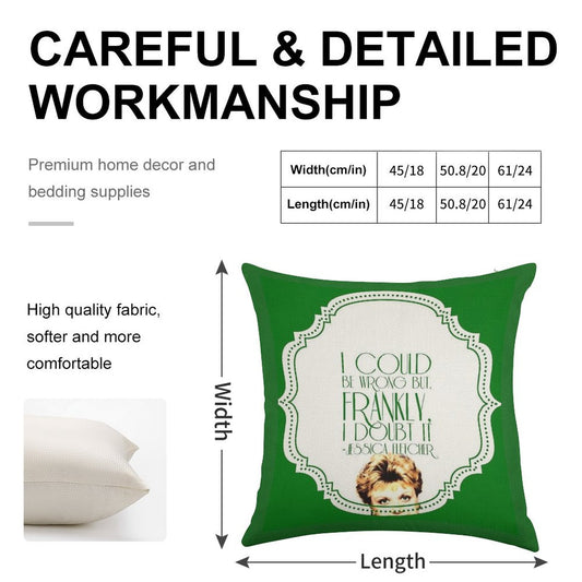 She's Never Wrong Linen Throw Pillow Cover