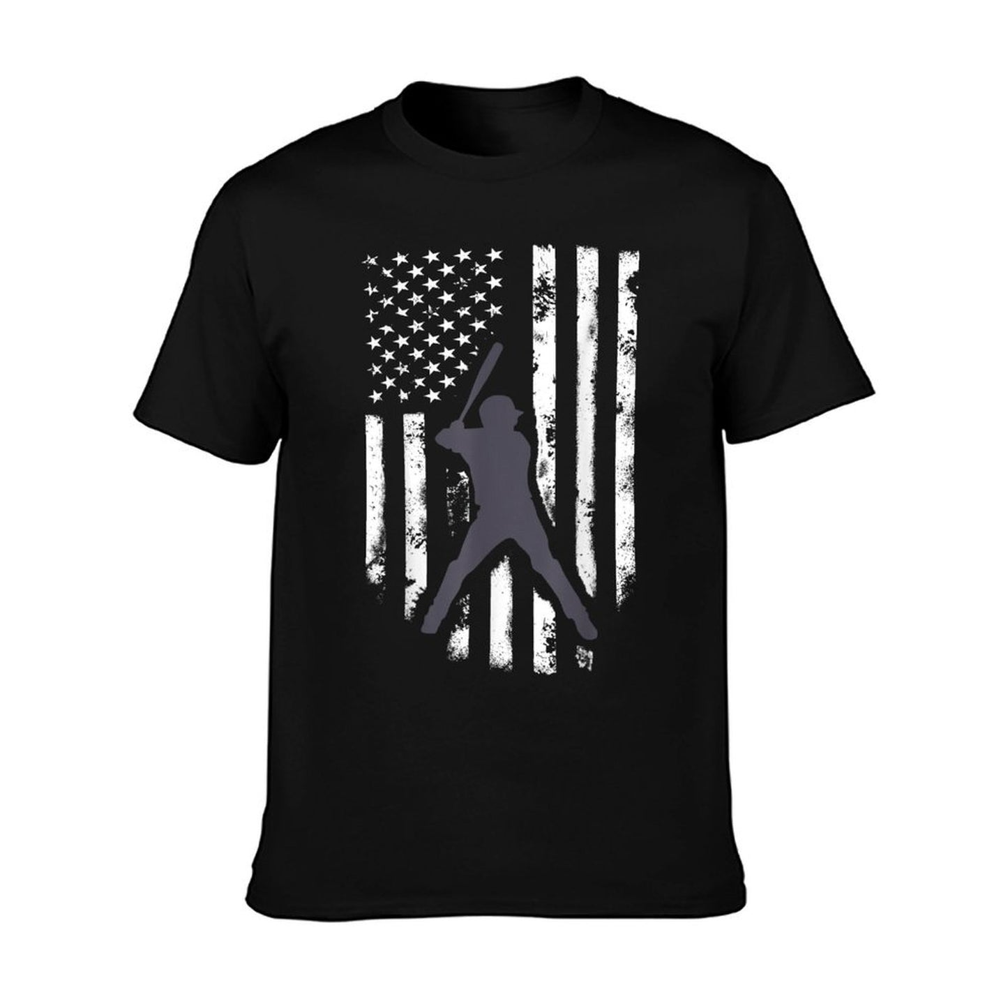 American Flag Baseball Shirt Cool Distressed Jersey Gift T-Shirt